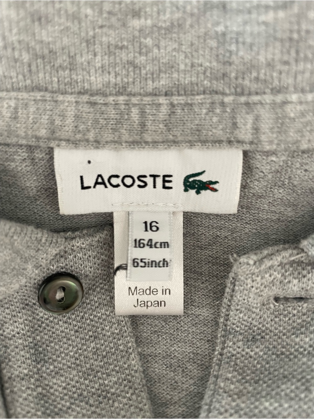 Lacoste Gray Polo w/ RARE Crocodile and pigpen snoopy Charlie Brown - Picture 4 of 7
